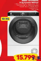 HOOVER NDPEH 10A2TCBEXSS 10 KG ÇAMAŞIR KURUTMA MAKİNESİ fiyat ve kampanya bilgisi